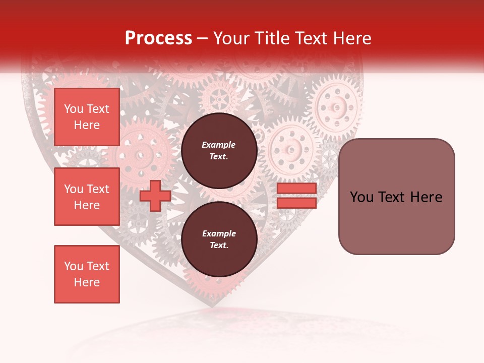 A Heart Made Out Of Gears On A White Background PowerPoint Template