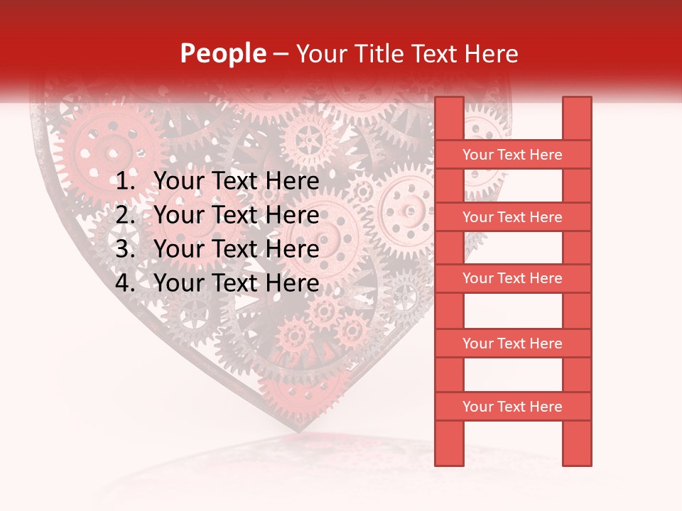 A Heart Made Out Of Gears On A White Background PowerPoint Template