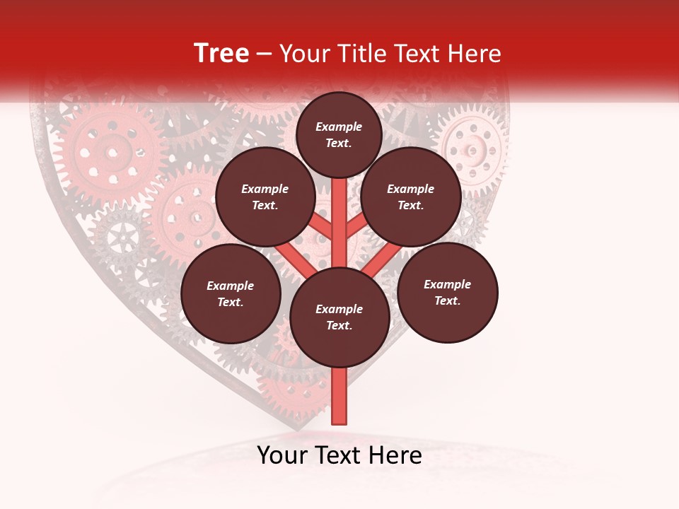 A Heart Made Out Of Gears On A White Background PowerPoint Template