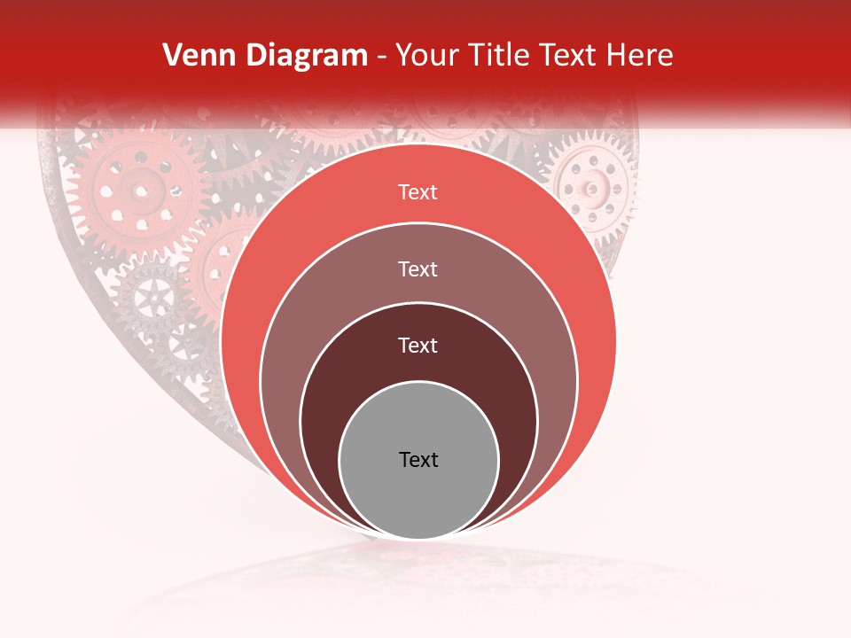 A Heart Made Out Of Gears On A White Background PowerPoint Template