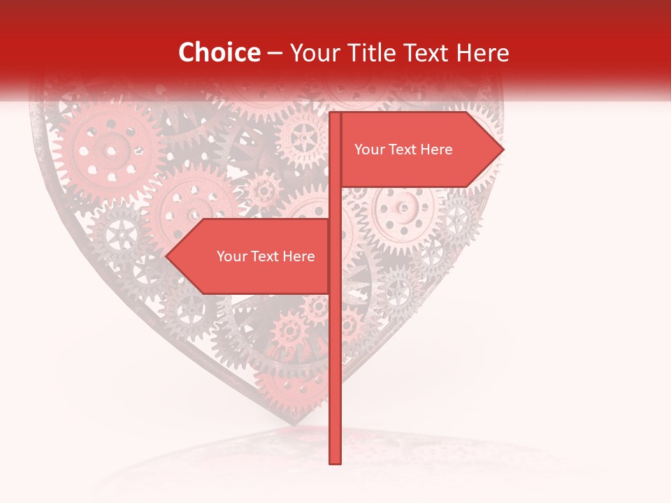 A Heart Made Out Of Gears On A White Background PowerPoint Template