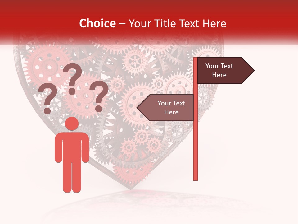 A Heart Made Out Of Gears On A White Background PowerPoint Template