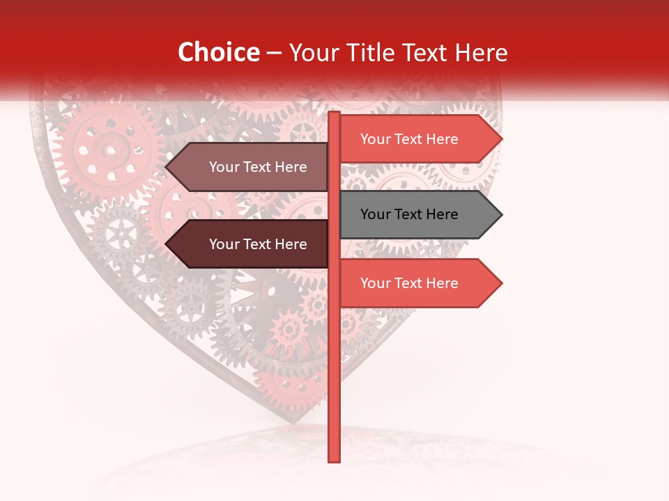 A Heart Made Out Of Gears On A White Background PowerPoint Template