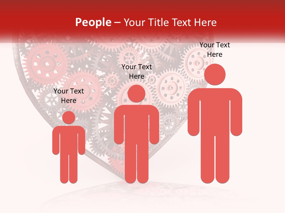 A Heart Made Out Of Gears On A White Background PowerPoint Template