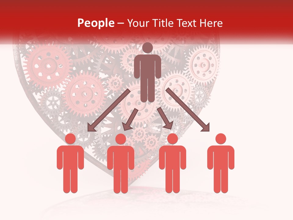 A Heart Made Out Of Gears On A White Background PowerPoint Template