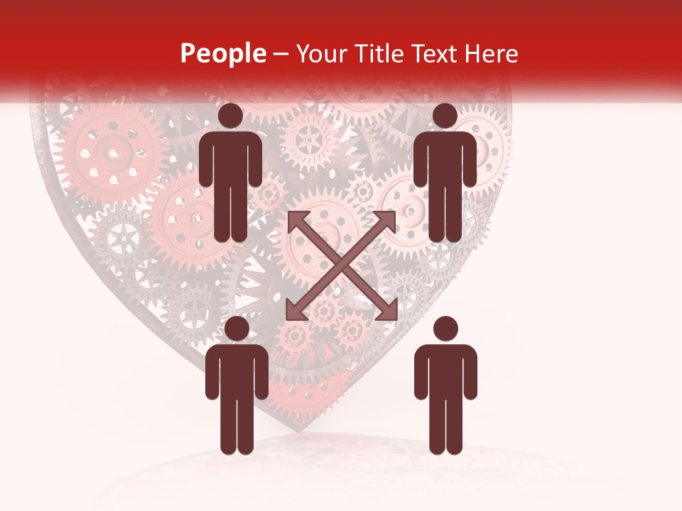 A Heart Made Out Of Gears On A White Background PowerPoint Template