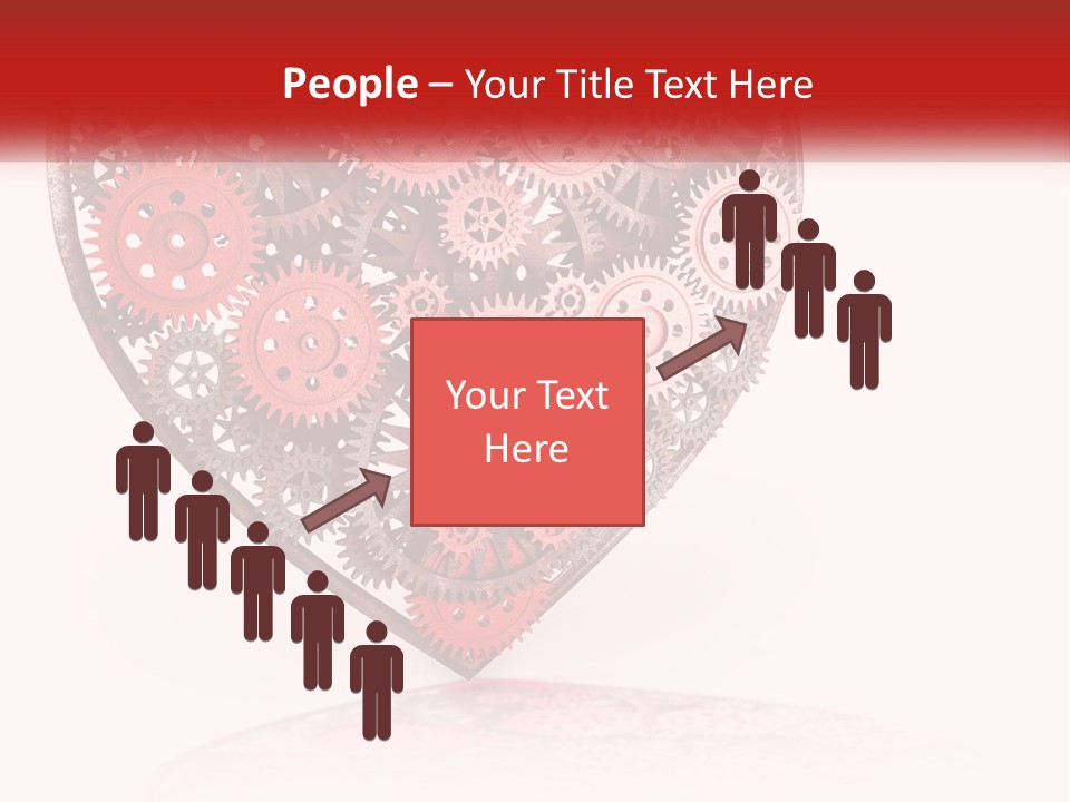 A Heart Made Out Of Gears On A White Background PowerPoint Template