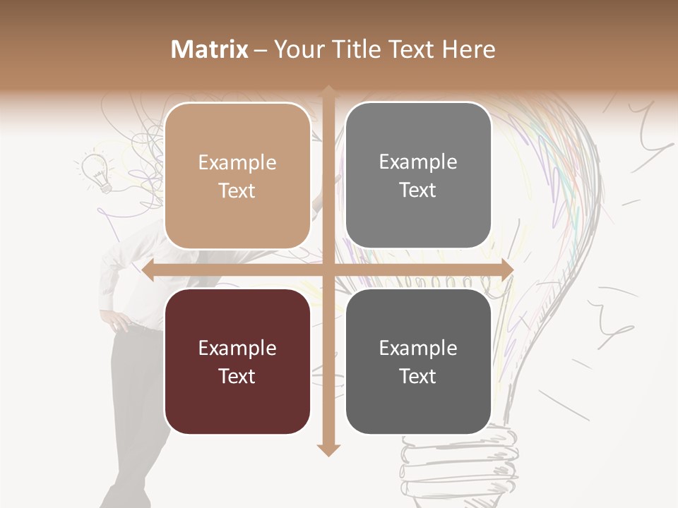 A Man Drawing A Light Bulb On A Wall PowerPoint Template