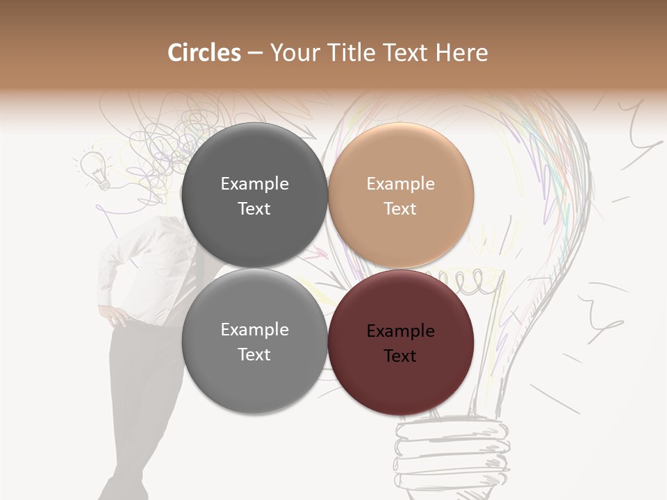 A Man Drawing A Light Bulb On A Wall PowerPoint Template