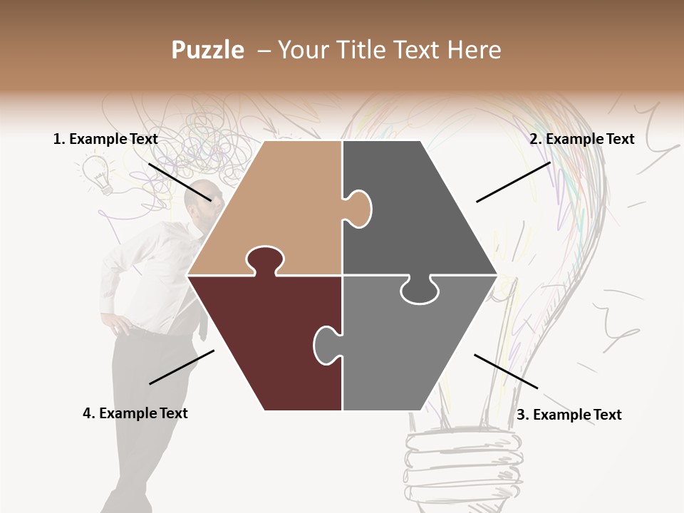 A Man Drawing A Light Bulb On A Wall PowerPoint Template