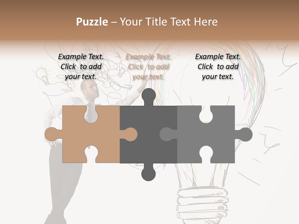 A Man Drawing A Light Bulb On A Wall PowerPoint Template