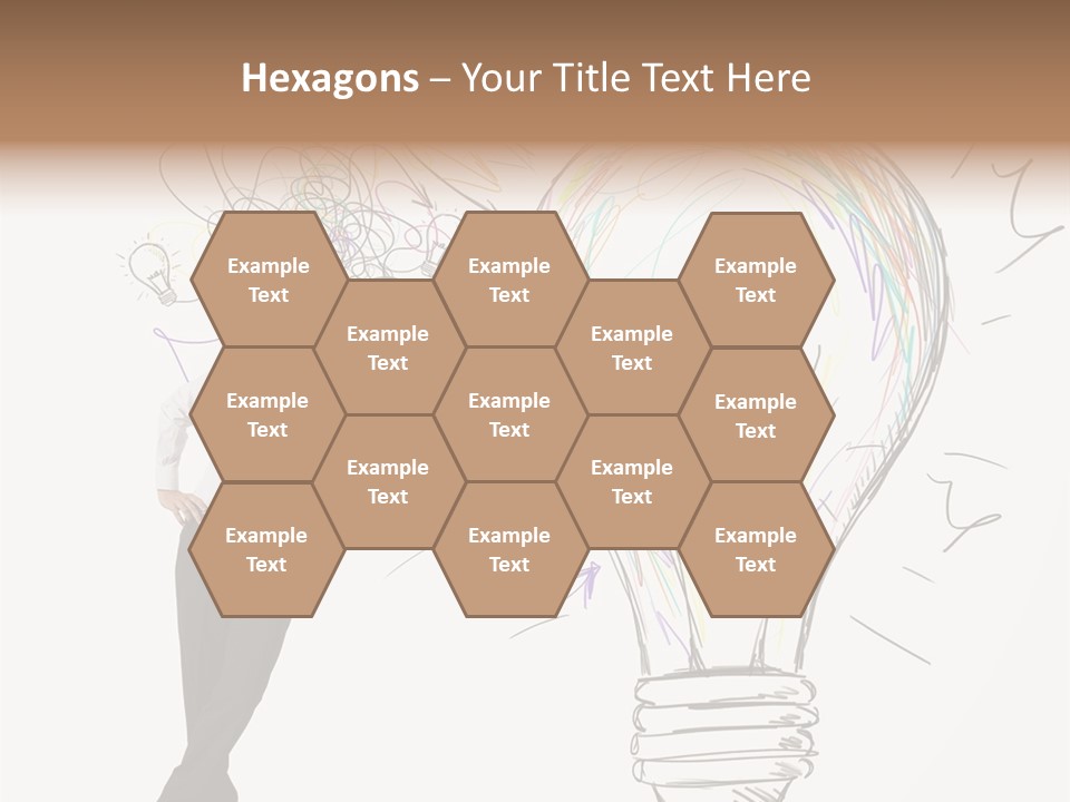 A Man Drawing A Light Bulb On A Wall PowerPoint Template