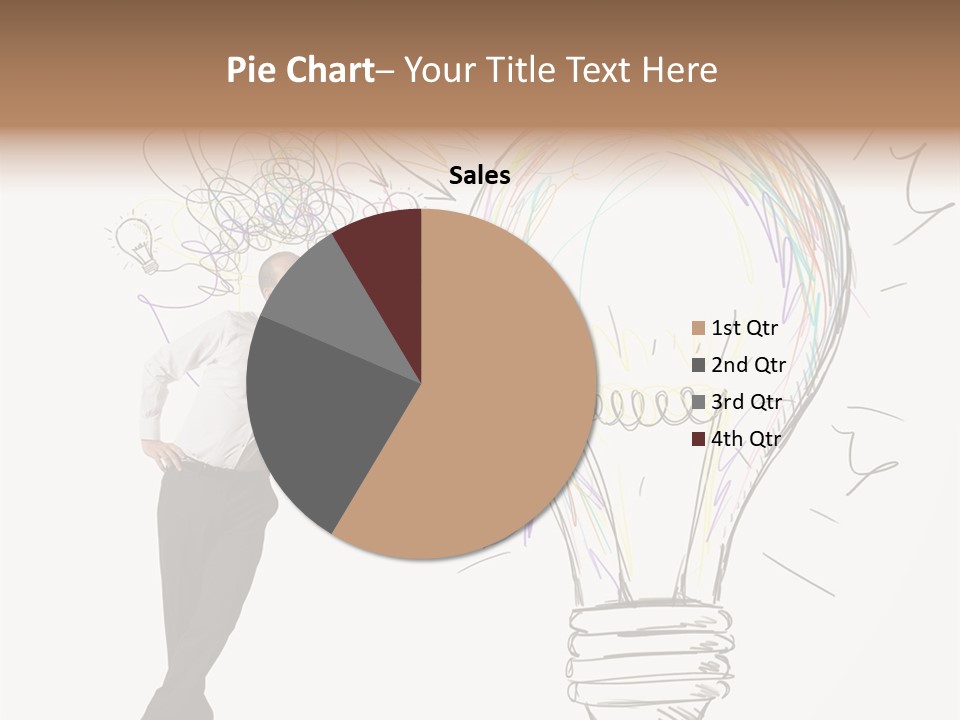 A Man Drawing A Light Bulb On A Wall PowerPoint Template