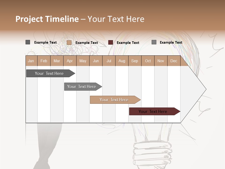 A Man Drawing A Light Bulb On A Wall PowerPoint Template