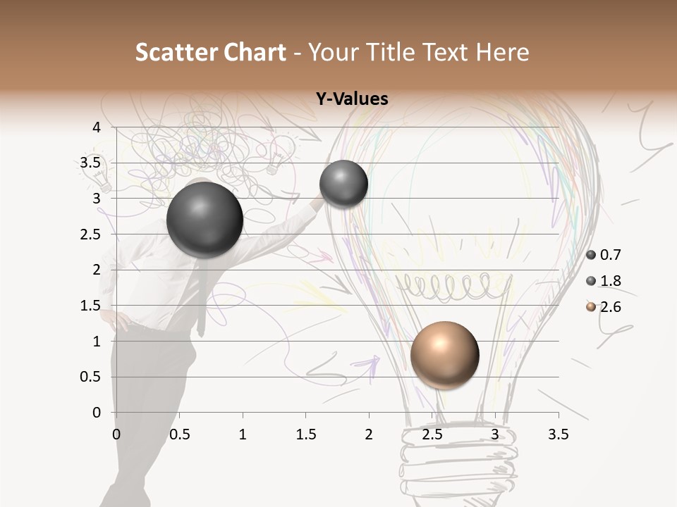 A Man Drawing A Light Bulb On A Wall PowerPoint Template