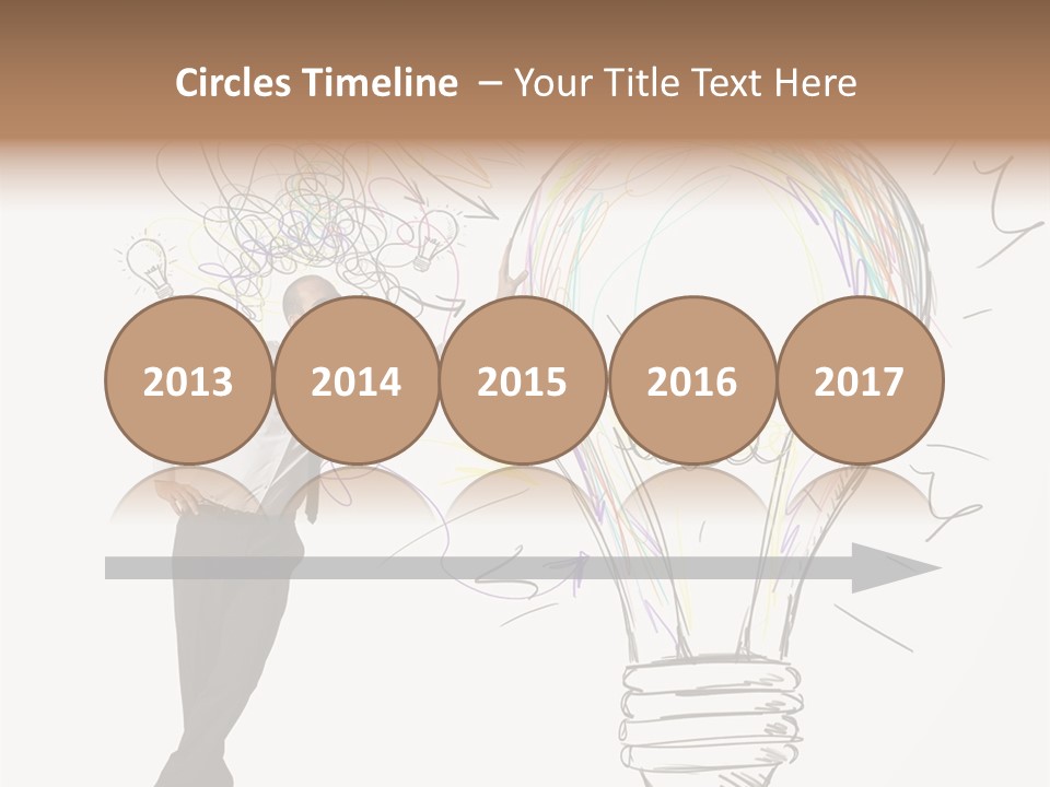 A Man Drawing A Light Bulb On A Wall PowerPoint Template