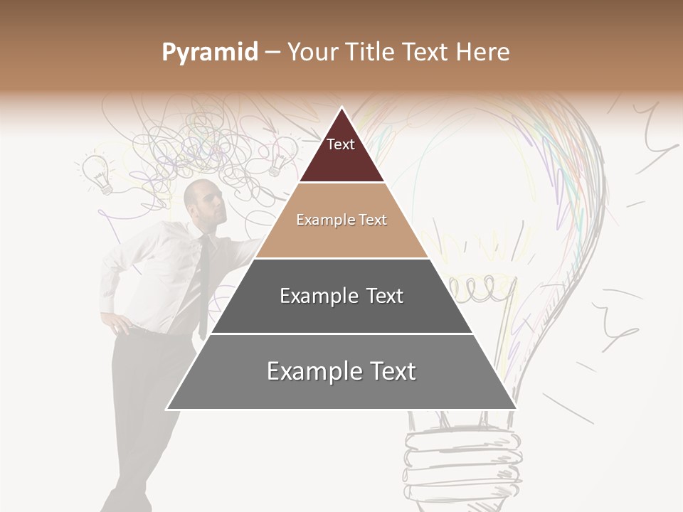 A Man Drawing A Light Bulb On A Wall PowerPoint Template