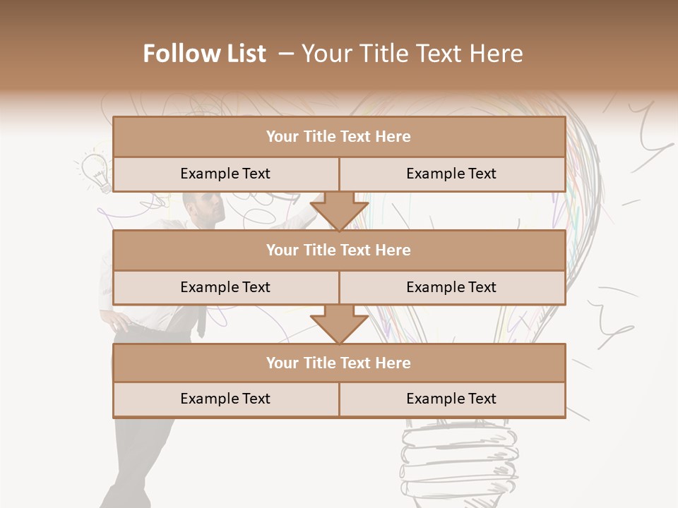 A Man Drawing A Light Bulb On A Wall PowerPoint Template
