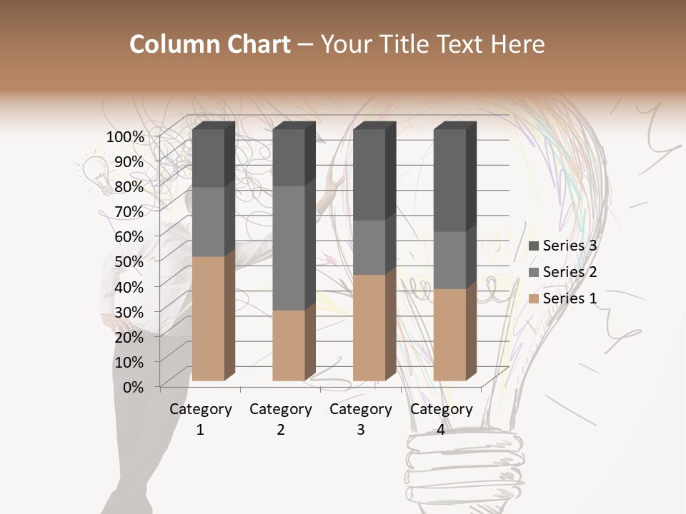 A Man Drawing A Light Bulb On A Wall PowerPoint Template
