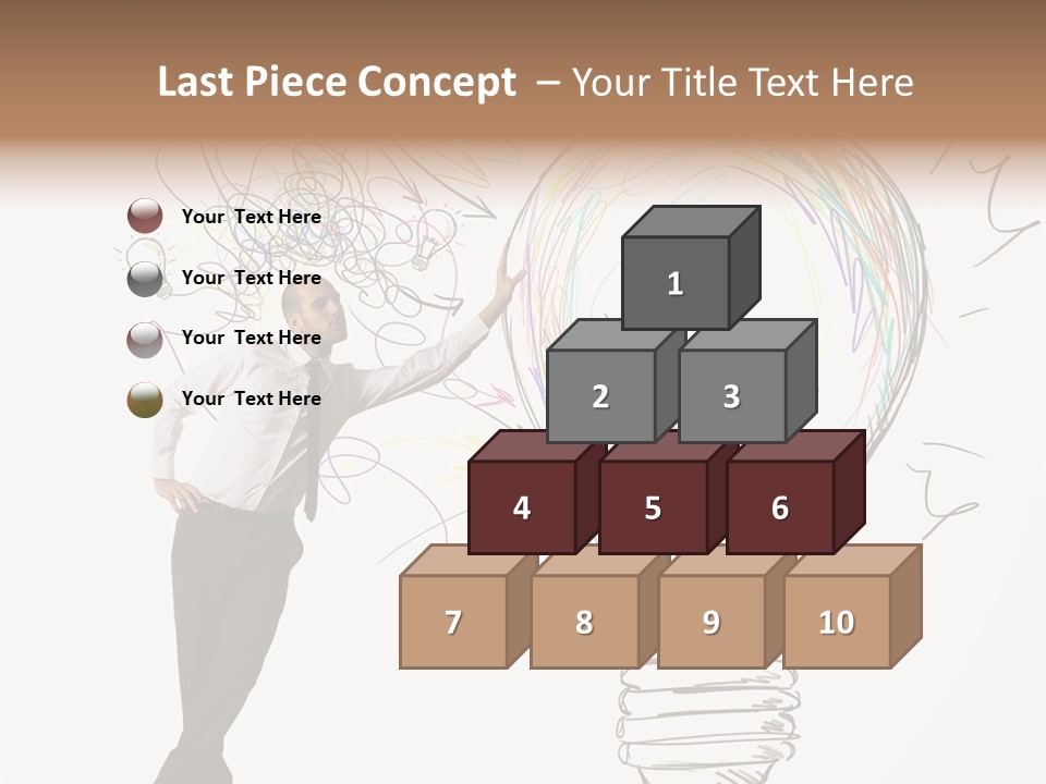 A Man Drawing A Light Bulb On A Wall PowerPoint Template