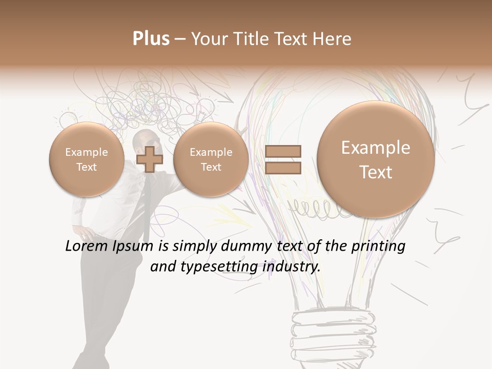 A Man Drawing A Light Bulb On A Wall PowerPoint Template