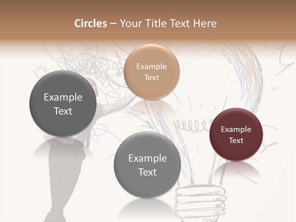 A Man Drawing A Light Bulb On A Wall PowerPoint Template