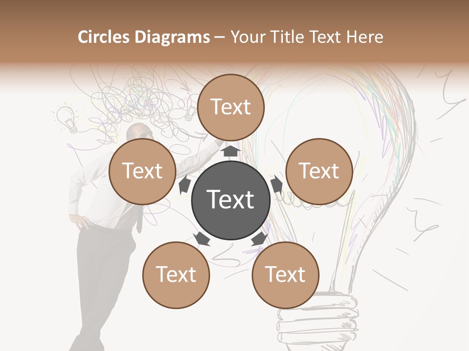 A Man Drawing A Light Bulb On A Wall PowerPoint Template