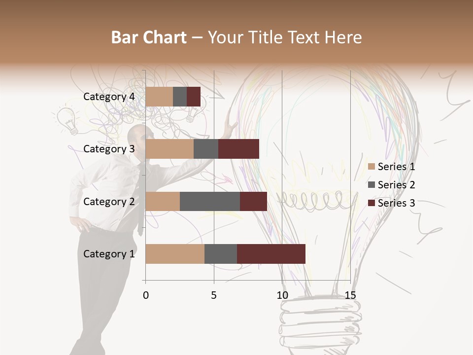 A Man Drawing A Light Bulb On A Wall PowerPoint Template
