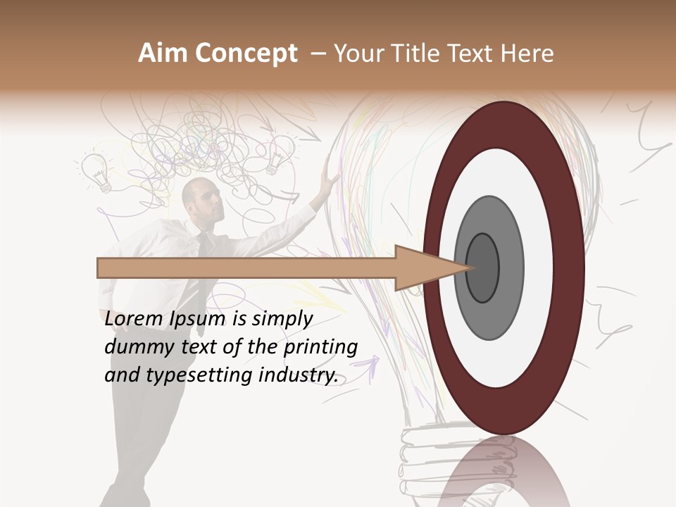 A Man Drawing A Light Bulb On A Wall PowerPoint Template