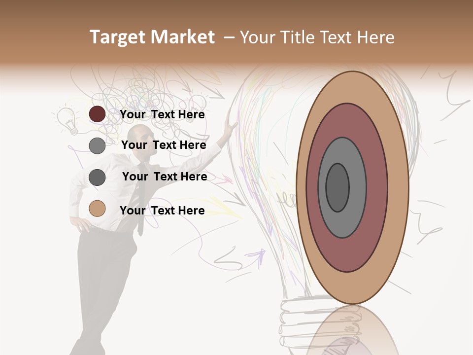 A Man Drawing A Light Bulb On A Wall PowerPoint Template