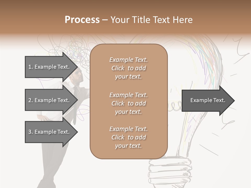 A Man Drawing A Light Bulb On A Wall PowerPoint Template