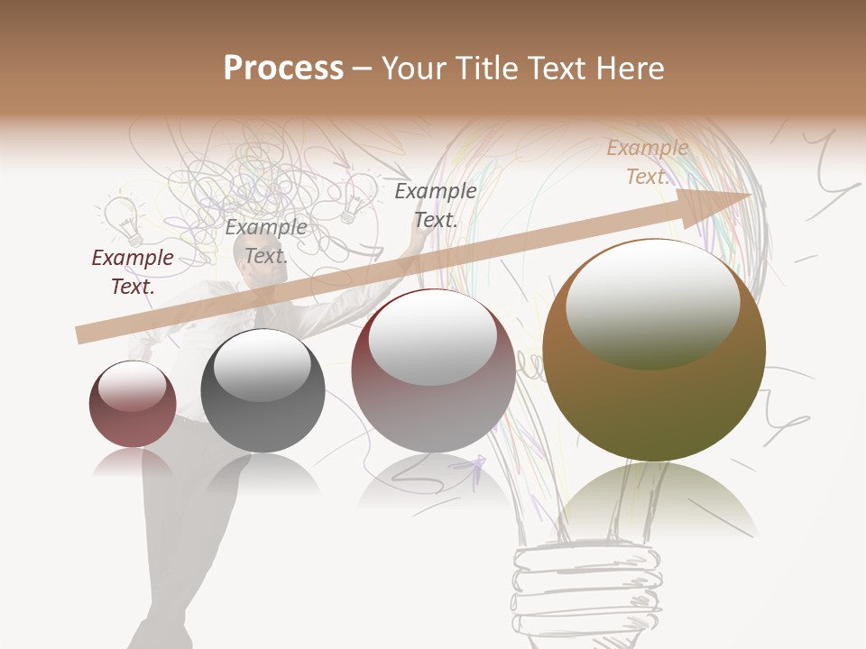 A Man Drawing A Light Bulb On A Wall PowerPoint Template