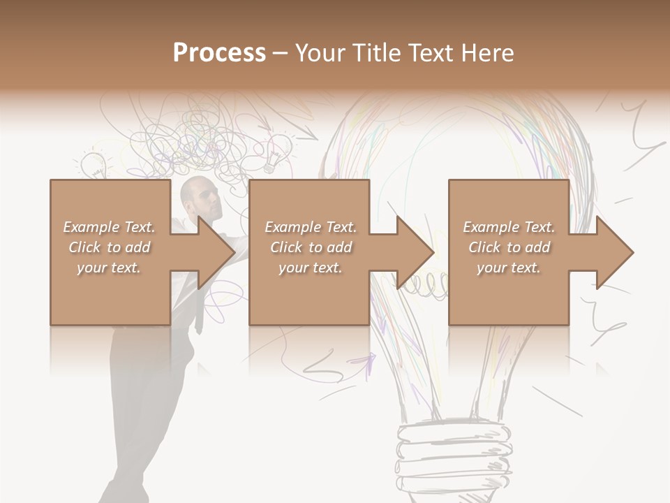 A Man Drawing A Light Bulb On A Wall PowerPoint Template