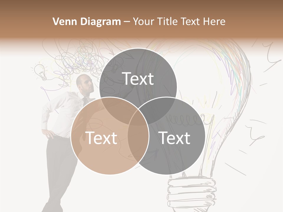 A Man Drawing A Light Bulb On A Wall PowerPoint Template