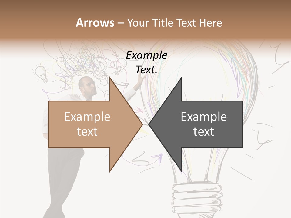 A Man Drawing A Light Bulb On A Wall PowerPoint Template