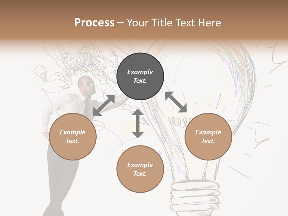 A Man Drawing A Light Bulb On A Wall PowerPoint Template