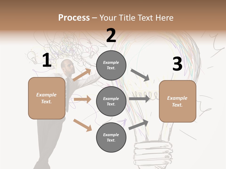 A Man Drawing A Light Bulb On A Wall PowerPoint Template