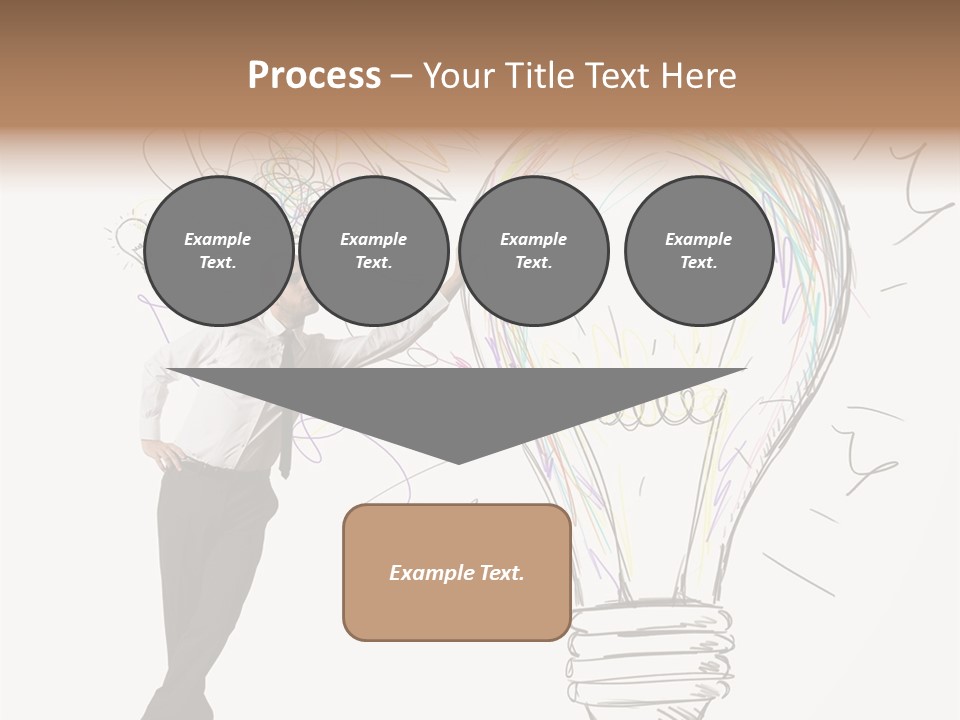 A Man Drawing A Light Bulb On A Wall PowerPoint Template