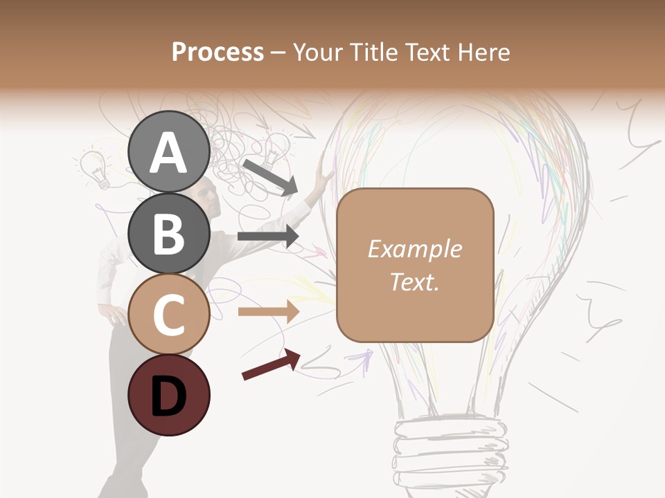 A Man Drawing A Light Bulb On A Wall PowerPoint Template