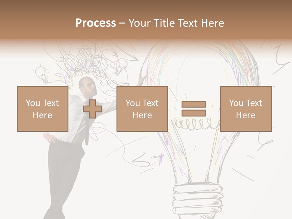 A Man Drawing A Light Bulb On A Wall PowerPoint Template