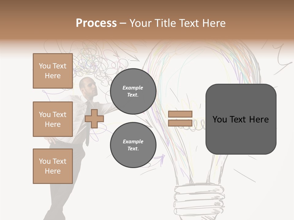 A Man Drawing A Light Bulb On A Wall PowerPoint Template