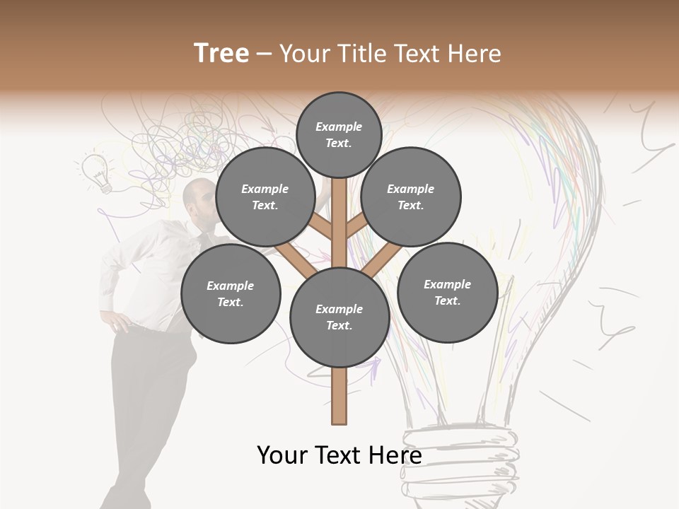 A Man Drawing A Light Bulb On A Wall PowerPoint Template