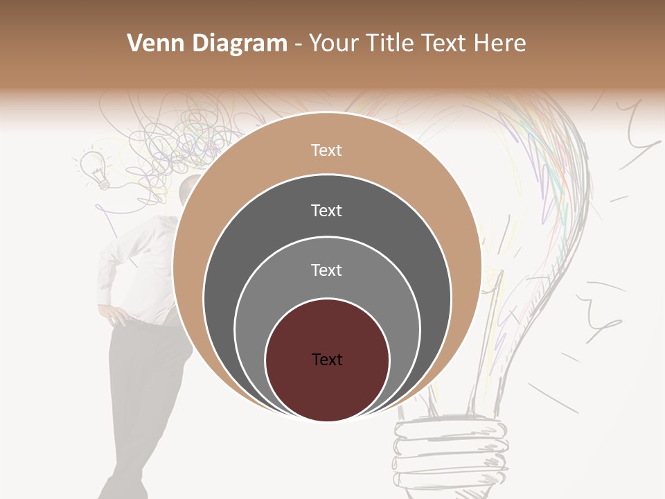 A Man Drawing A Light Bulb On A Wall PowerPoint Template