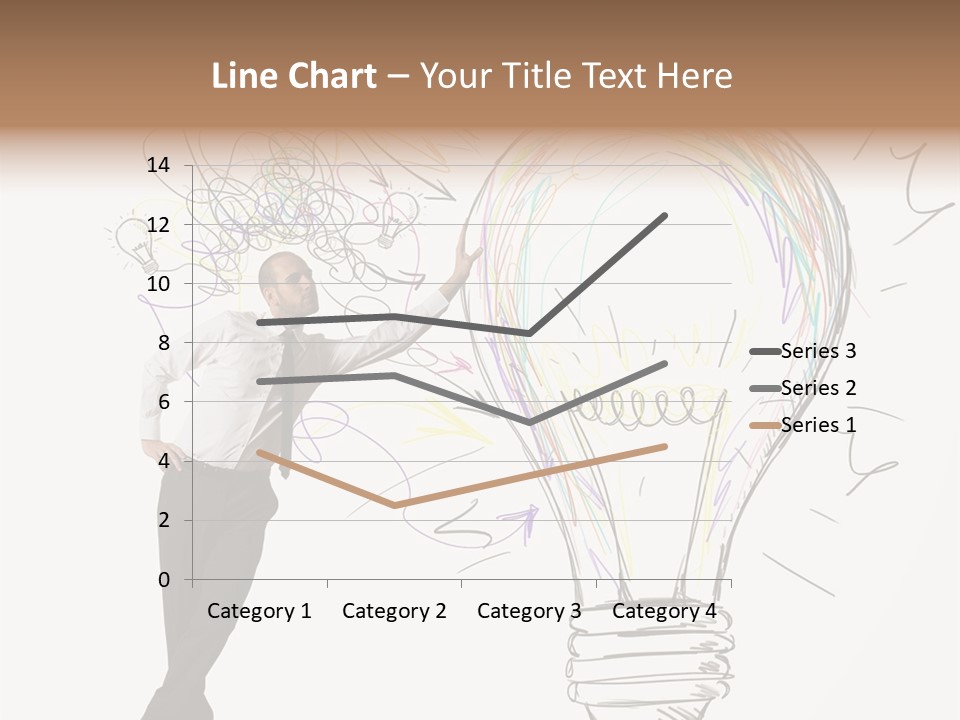 A Man Drawing A Light Bulb On A Wall PowerPoint Template