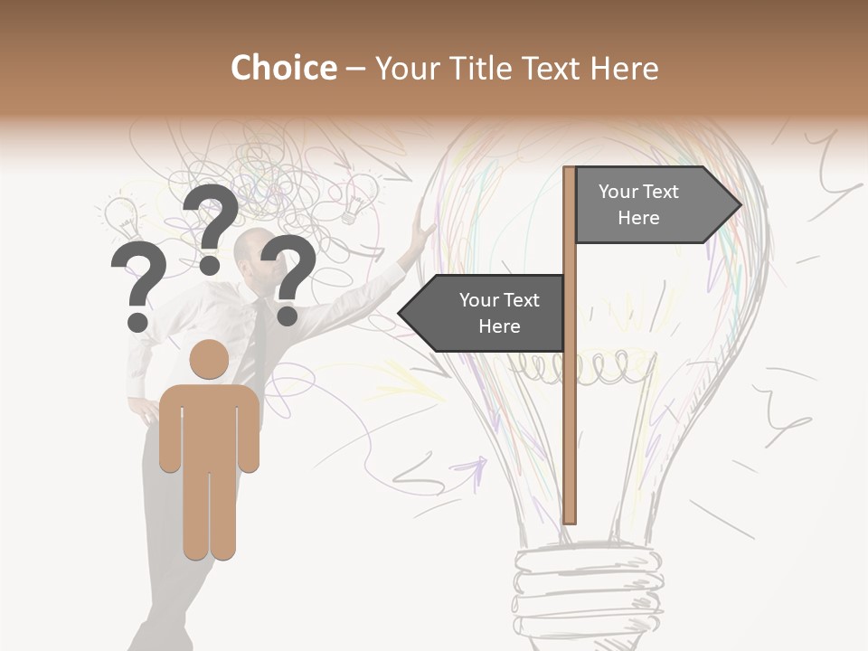 A Man Drawing A Light Bulb On A Wall PowerPoint Template