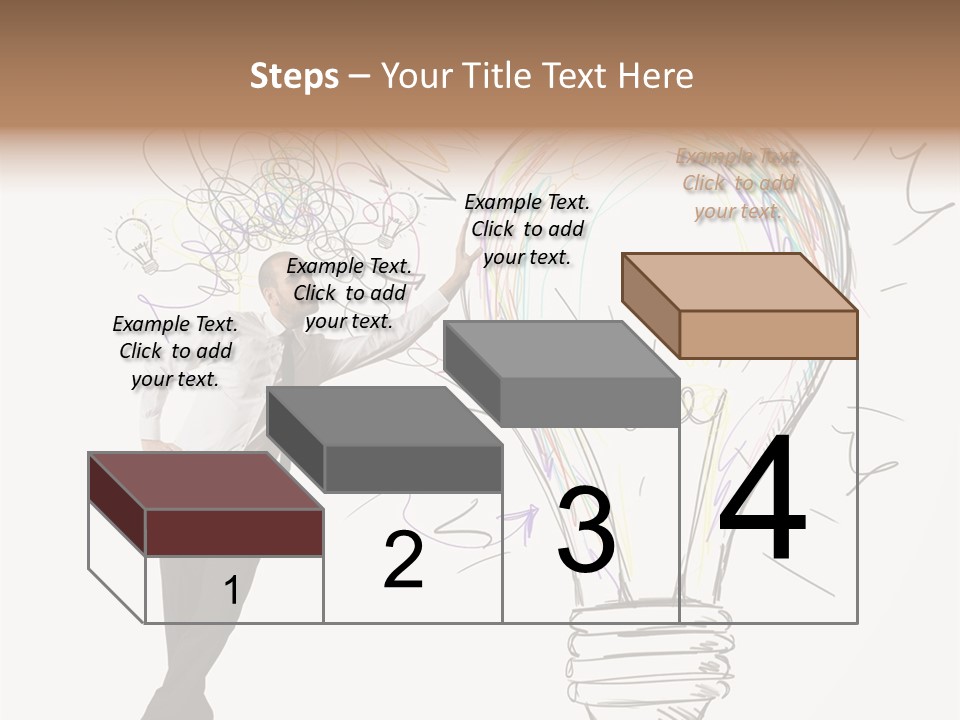 A Man Drawing A Light Bulb On A Wall PowerPoint Template