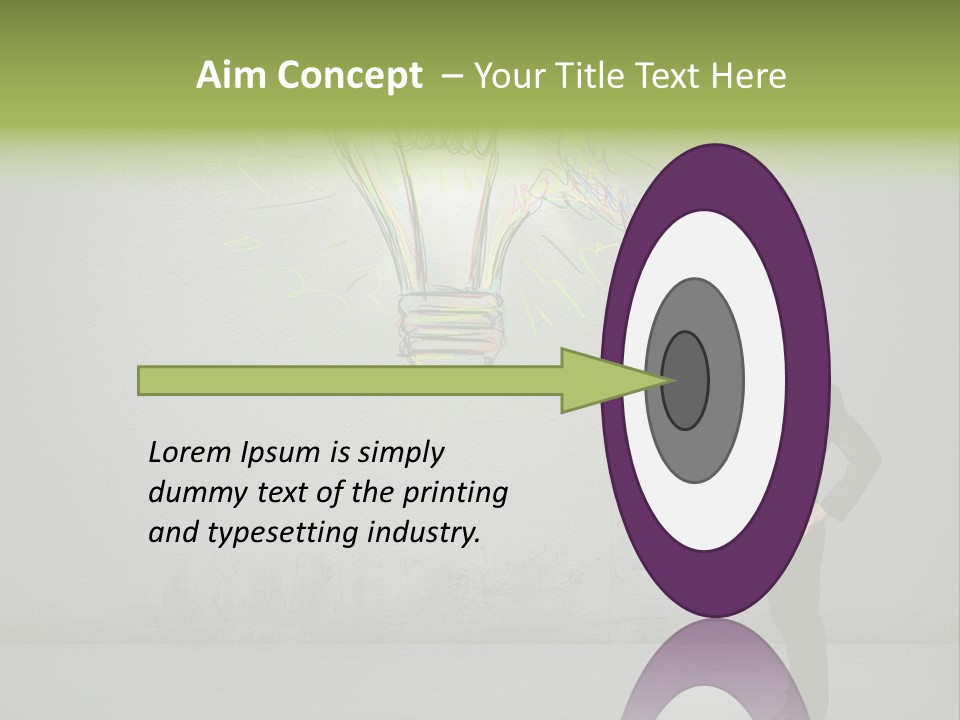 A Man Drawing A Light Bulb On A Wall PowerPoint Template