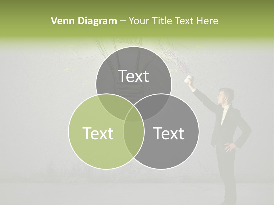 A Man Drawing A Light Bulb On A Wall PowerPoint Template