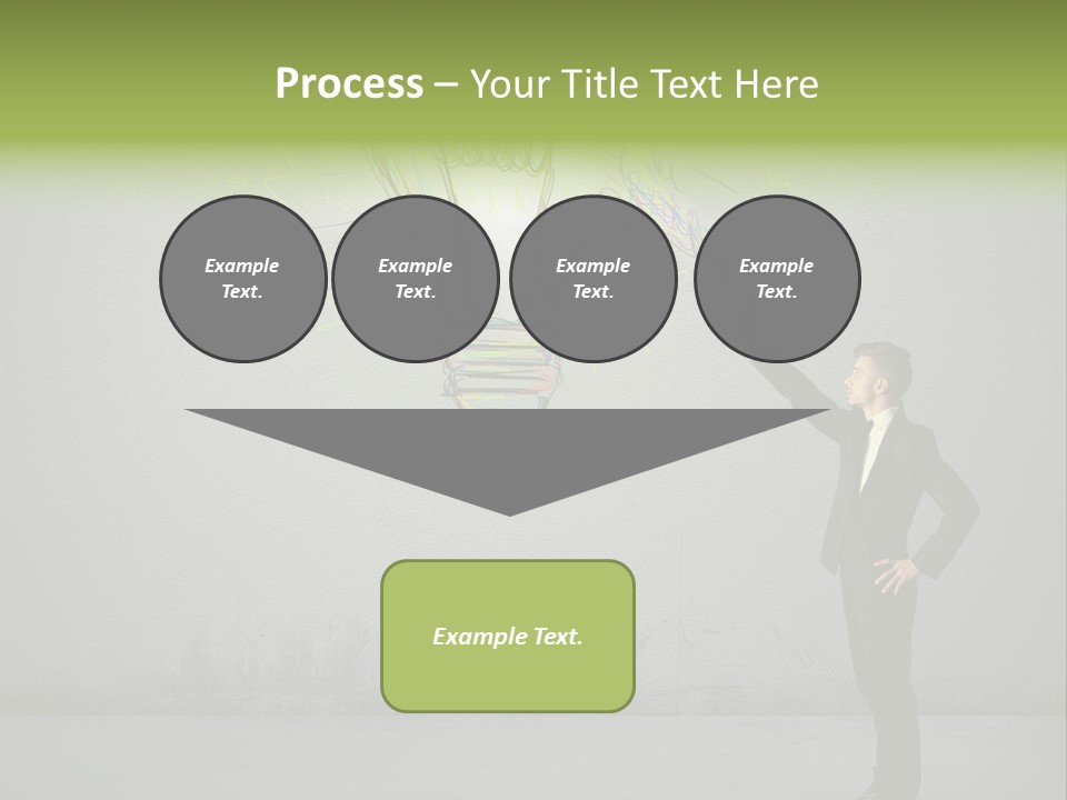 A Man Drawing A Light Bulb On A Wall PowerPoint Template