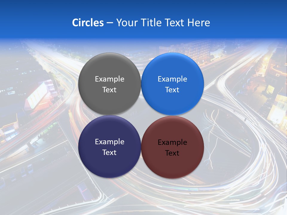 An Aerial View Of A Busy City At Night PowerPoint Template